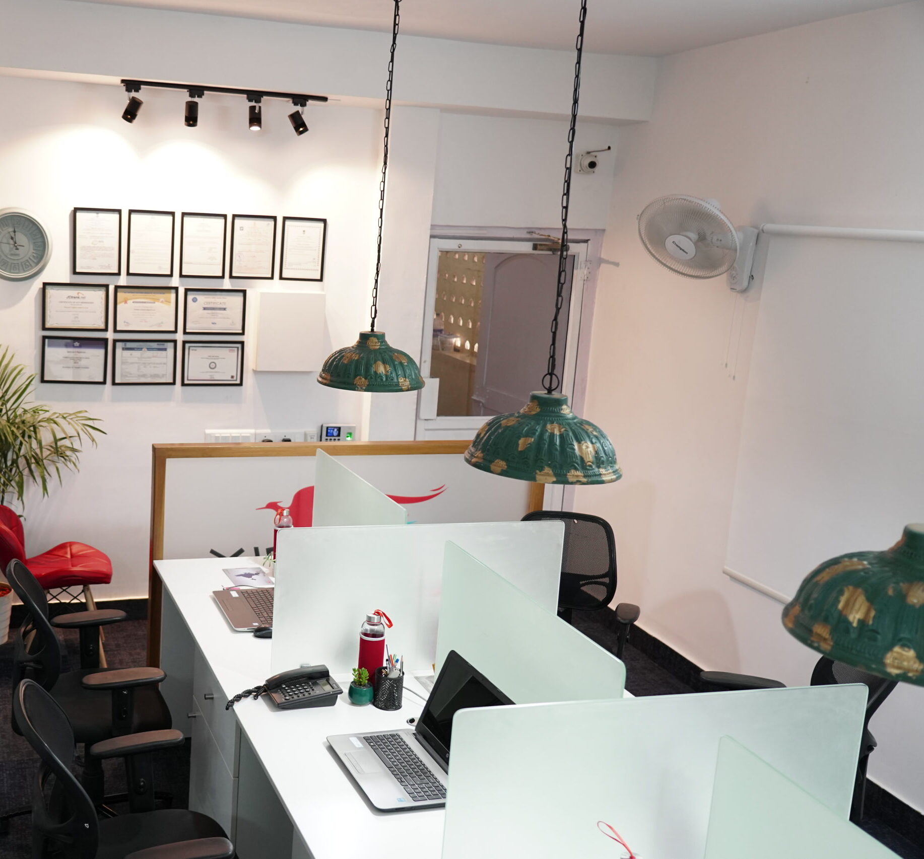 Minimal commercial design with open layout and soft earthy colour palette