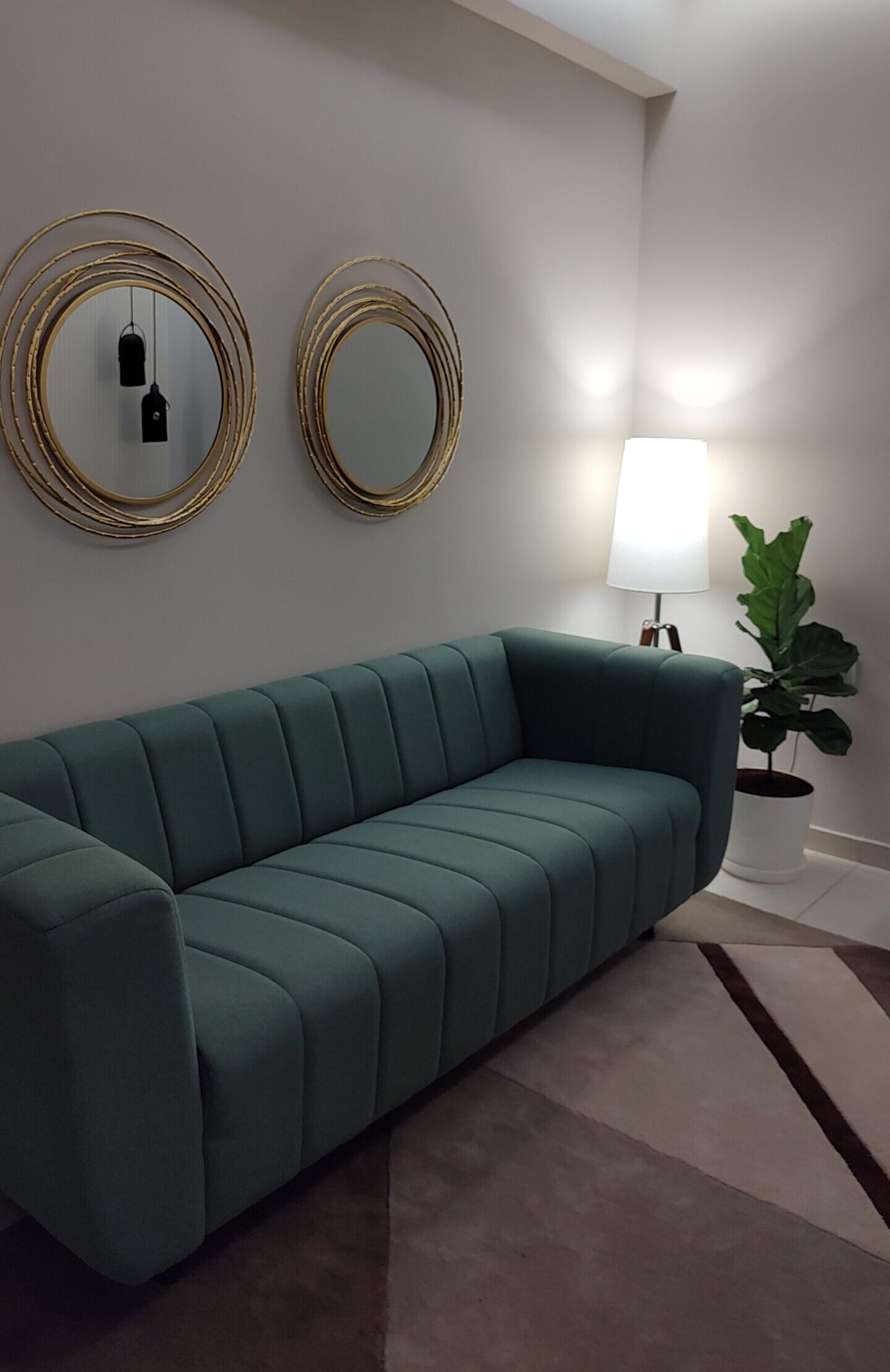 Minimal interior design with open layout and soft earthy colour palette